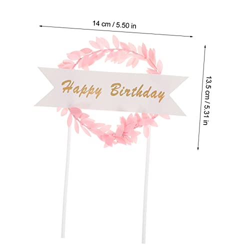 ABOOFAN 10 Piezas Bandera De Cumpleaños Primeros De La Magdalena Floral Topper De La Bandera De La Bandera De La Torta Fabuloso Cóctel De Frutas Papel Feliz Cumpleaños Pastel Bebé