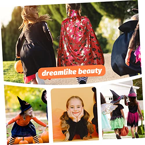 ABOOFAN 5 Juegos De Favores Con Capa Cómoda Vestido De Calabaza Suministros Decorativos De Halloween Capas Cosplay Decoración Delicada Sombreros Niños Sombrero Ropa Brujas Mago Papel