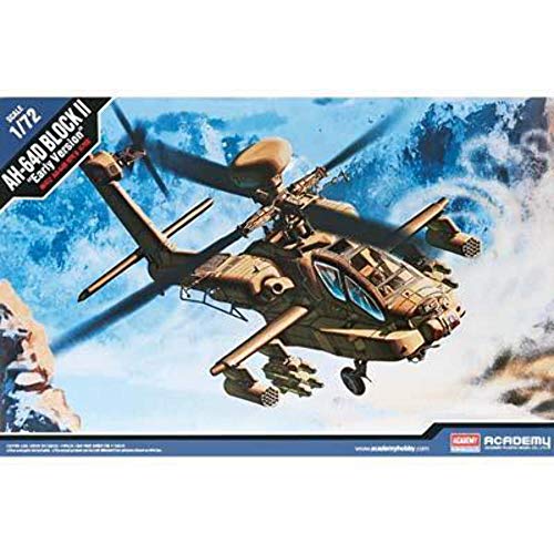 ACA12514 1:72 Academia AH-64D Apache Bloque II Early Version [MODELO EDIFICIO KIT] , color/modelo surtido