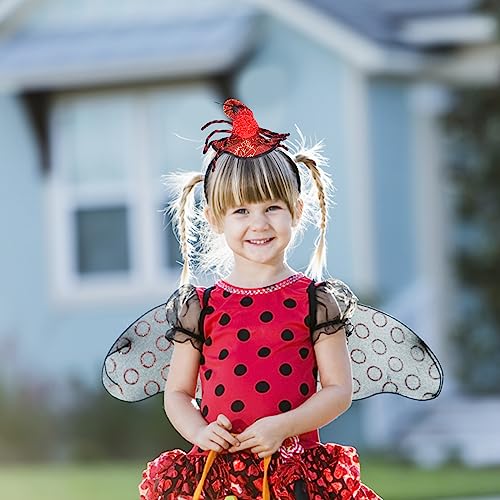 Accesorios Halloween, Sombrero de Bruja, Cinturón de Cabeza de Bruja Araña, Decorar el Cabello, Juego de Roles, Tocado de Bruja, Fiesta de Disfraces de Halloween (Naranja, Negro, Rojo)