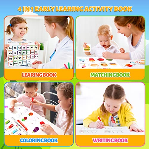 Achort Quiet Book Montessori 15 Temas Montessori Libro Tranquilo, Libros de Pegatinas Reutilizables, Sensoriales Libro de Juguetes, Aprender y Jugar y Dibujar, Educativos Tempranos para Niños Regalo