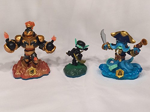 ACTIVISION Skylanders Swap Force Loose Blast Zone, Wash Buckler, & Ninja Stealth Elf Set Includes Card Online Code by