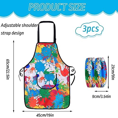 ACTOYS Bata Pintura Niños, Delantal Pintura Conjunto Escolar, Delantal Impermeable con Bolsillos Delantal Cocina Niños de 6 a 12 Años para Manualidades, Pintura, Cocina, Niñas y Niños