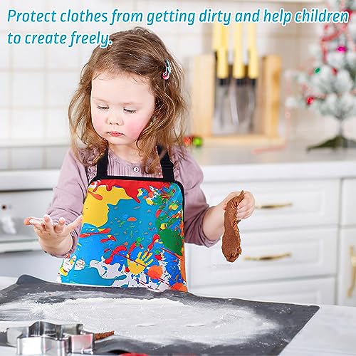 ACTOYS Bata Pintura Niños, Delantal Pintura Conjunto Escolar, Delantal Impermeable con Bolsillos Delantal Cocina Niños de 6 a 12 Años para Manualidades, Pintura, Cocina, Niñas y Niños