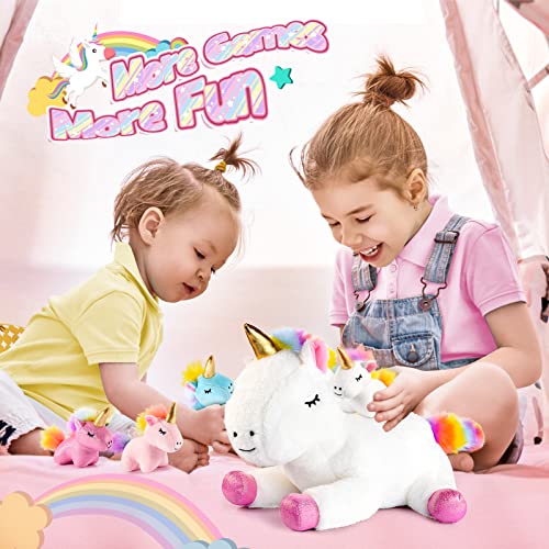 Adeokay Unicornio peluche regalo niña 3-12 años, juguete a partir de 3 – 8 años, regalos para niñas de 3 a 8 años, juguete de 1 a 12 años, regalo de 3 a 9 años, regalo para niñas, unicornio, regalos