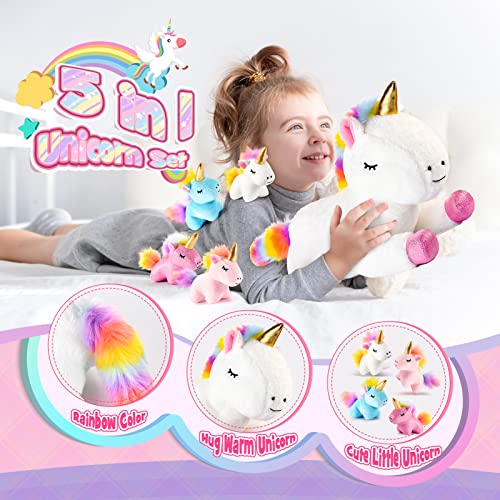 Adeokay Unicornio peluche regalo niña 3-12 años, juguete a partir de 3 – 8 años, regalos para niñas de 3 a 8 años, juguete de 1 a 12 años, regalo de 3 a 9 años, regalo para niñas, unicornio, regalos