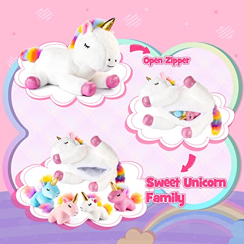 Adeokay Unicornio peluche regalo niña 3-12 años, juguete a partir de 3 – 8 años, regalos para niñas de 3 a 8 años, juguete de 1 a 12 años, regalo de 3 a 9 años, regalo para niñas, unicornio, regalos