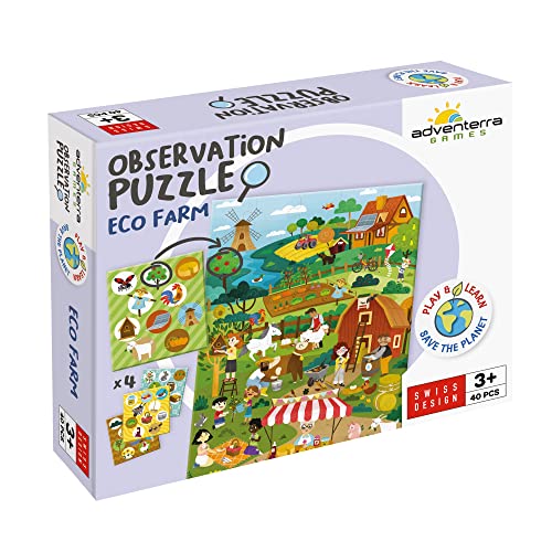 Adventerra Games Observation Puzzle Eco Farm | Maxi-Puzzle, Juegos para niños 3 años Bimbo Educativo, Juegos niña niño 3 años, Juegos educativos Montessori, Juegos ecológicos, Juego de Rompecabezas