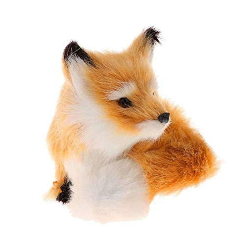 Akemaio Pequeño Zorro de simulación de Juguete de Felpa Lindo Mini Animal de Peluche de Felpa pequeño Zorro Sentado para Regalo de cumpleaños de niños