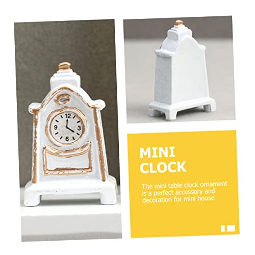 Alasum 2 Piezas Decoración De La Casa De Muñecas Reloj De Pared De Casa De Muñecas Reloj De Pared De Péndulo Reloj Miniatura Casa De Muñecas Home Decoracion Blanco Adornos Carrera Madera