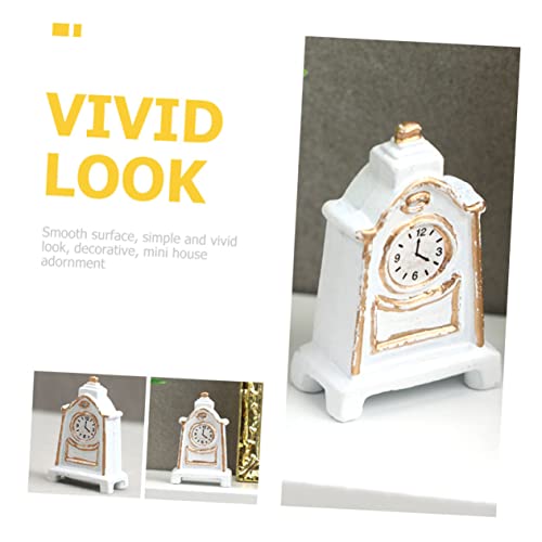 Alasum 2 Piezas Decoración De La Casa De Muñecas Reloj De Pared De Casa De Muñecas Reloj De Pared De Péndulo Reloj Miniatura Casa De Muñecas Home Decoracion Blanco Adornos Carrera Madera