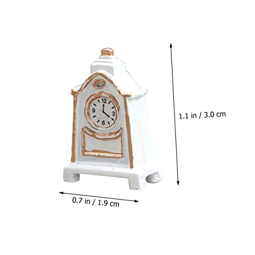 Alasum 2 Piezas Decoración De La Casa De Muñecas Reloj De Pared De Casa De Muñecas Reloj De Pared De Péndulo Reloj Miniatura Casa De Muñecas Home Decoracion Blanco Adornos Carrera Madera