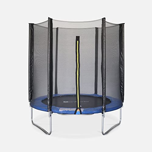 Alice's Garden - Cama elástica 180 cm, Trampolín para niños, Azul, Altura de la Red de Seguridad 150 cm - Cassiope