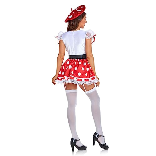 Allbestop Disfraz de Cosplay para mujer, juego de rol, disfraces de Halloween, fiestas, vestido, ropa, conjunto de vestidos Estatua De Engendro Medieval (Red, XL)