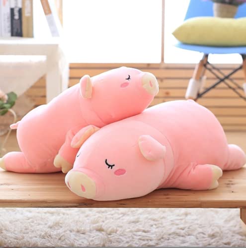 Almohada de Peluche de Cerdo, Almohada de Cerdo, Suave Divertida y Bonita Juguetes de Peluche de Cerdo Regalos de cumpleaños (55 cm)