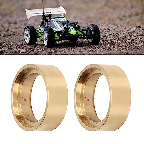 Alomejor Anillo Interno de Latón de Primera Calidad, Aumenta el Peso y la Estabilidad de la Rueda Adecuado para Llantas de 1,0 Pulgadas, para TRX4M 1/18 RC Crawler (Oro)