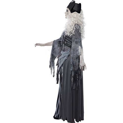 Amakando Pirata Fantasma Mujer Disfraz de Pirata Zombie S 36/38 Traje Halloween corsaria Outfit Noche de Brujas Bucanera fantasmal Ropa gótica bucanero