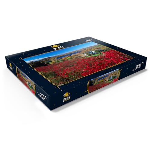 Ambiente Otoñal En El Lago Waramaug con Una Hermosa Casa De Campo, Indian Summer, Connecticut, EE.UU. - Premium 200 Piezas Puzzles - Colección Especial MyPuzzle de Puzzle Galaxy