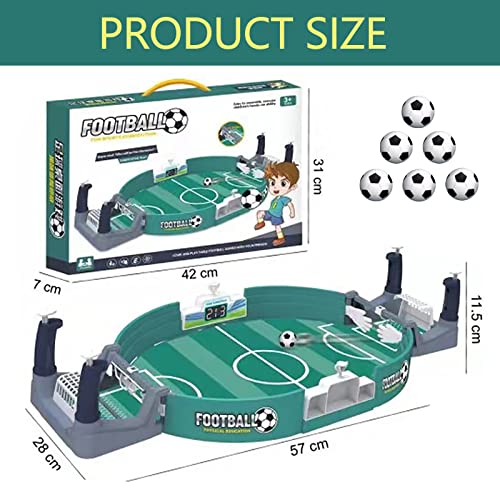 Ambolio Futbolines para Niños Mini Juego de Fútbol de Mesa Juego de futbolín Interactivo con 6 Pelotas Mini Juego De Fútbol De Mesa Futbolines para Niñas, Adultos, Niños y Familia