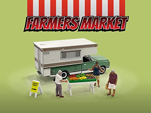 American Diorama Farmer's Market 1:64 Juego de figuras de metal AD-76501MJ