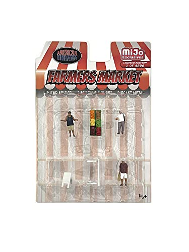 American Diorama Farmer's Market 1:64 Juego de figuras de metal AD-76501MJ