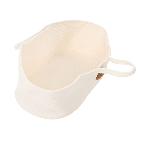 AMONIDA Portabebés, Cesta para Dormir de Algodón para bebé, Protector de Colchón Impermeable Plegable de Seguridad Portátil para Sala de Estar para Recién Nacidos (Blanco)