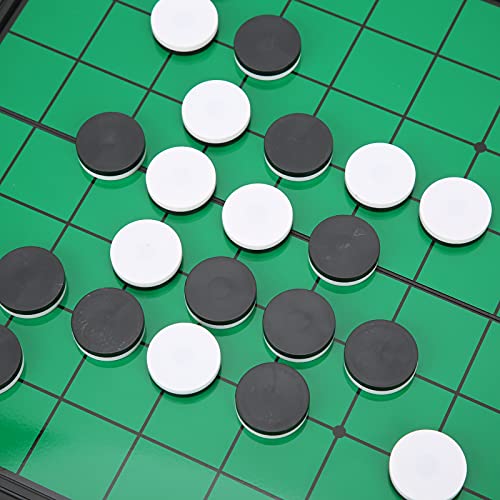 AMONIDA Sterling Games Reversi Tablero de Estrategia, Tablero de Estrategia Ligero Reversi con Piezas de Ajedrez para Acampar Y Viajar para el Hogar Y los Viajes