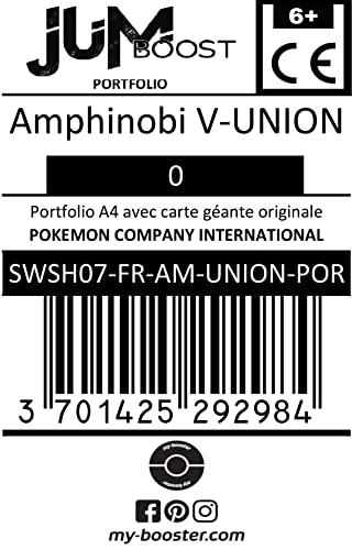 Amphinobi V-UNION (Greninja V-UNIÓN) - JUMBO - Jumboost X Epée et Bouclier 7 Évolution Céleste - Portafolio A4 - Almacenamiento 180 Cartas