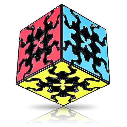 AOVNEA Gear Cube, Speed Cube 3x3x3 Smooth Cubo Magico 3D Puzzle Cubo Piramide, Juguete Educativo & Antiestrés para Adultos Niños Principiantes Profesión Navidad Cumpleaños, Cuadrada