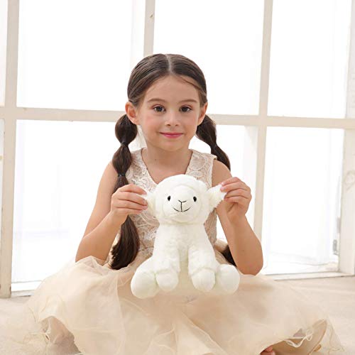 Apricot Lamb-Juguetes Peluche de Cordero Blanco Animal de Peluche Suave,Ideal para niños de 3 años o más y Adultos(Cordero Blanco,20cm)