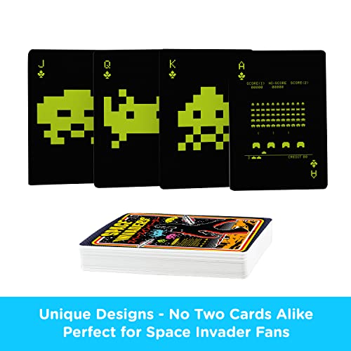 Aquarius Space Invaders - Baraja de Cartas con temática de Space Invaders para Tus Juegos de Cartas Favoritos, mercancía y coleccionables con Licencia Oficial de Space Invaders