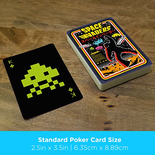 Aquarius Space Invaders - Baraja de Cartas con temática de Space Invaders para Tus Juegos de Cartas Favoritos, mercancía y coleccionables con Licencia Oficial de Space Invaders