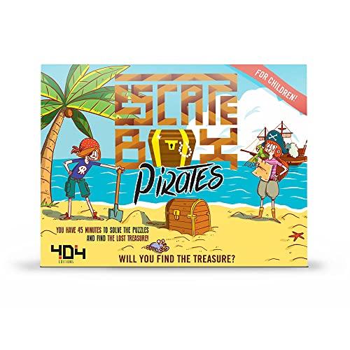 Asmodee 404 Juegos | Caja de Escape: Piratas | Juego de Mesa | Edades 7-12 | 2-5 Jugadores | Tiempo de Juego de 45 Minutos