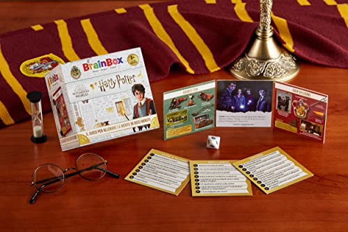 Asmodee - BrainBox: Harry Potter, Juego de Aprendizaje y Entrenamiento Mente, 1+ Jugadores, 8+ Años, Ed. en Italiano