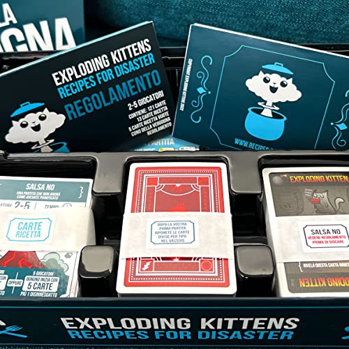 Asmodee - Exploding Kittens: Recipes for Disaster, Juego de Mesa, Party Game, 2-5 Jugadores, 7+ años, edición en Italiano