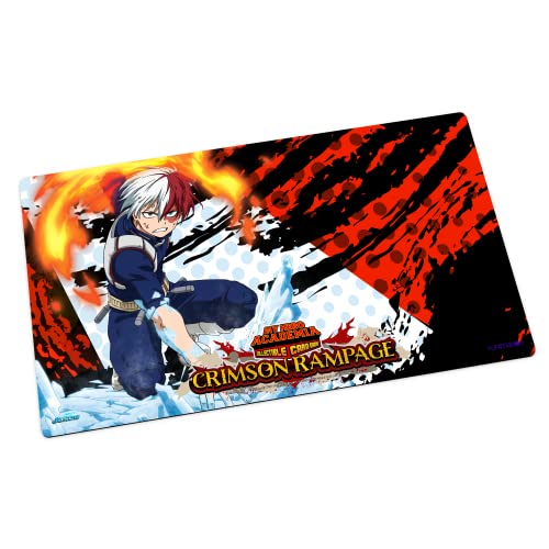 Asmodee North America My Hero Academia Collectible Shoto Todoroki Playmat Wave 2 Crimson Rampage Juego de cartas