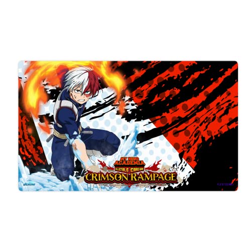 Asmodee North America My Hero Academia Collectible Shoto Todoroki Playmat Wave 2 Crimson Rampage Juego de cartas