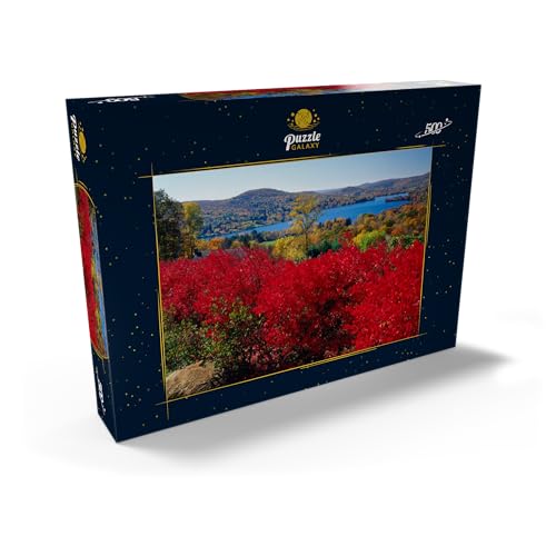 Atmósfera Otoñal En El Lago Waramaug, Indian Summer, Connecticut, EE.UU. - Premium 500 Piezas Puzzles - Colección Especial MyPuzzle de Puzzle Galaxy