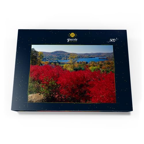 Atmósfera Otoñal En El Lago Waramaug, Indian Summer, Connecticut, EE.UU. - Premium 500 Piezas Puzzles - Colección Especial MyPuzzle de Puzzle Galaxy