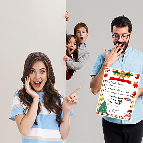 Aurìca Kit de carta de Papá Noel para niños, hace que la Navidad sea mágica y memorable con la carta de Papá Noel, el recibo de los elfos ayudantes y la respuesta de Papá Noel