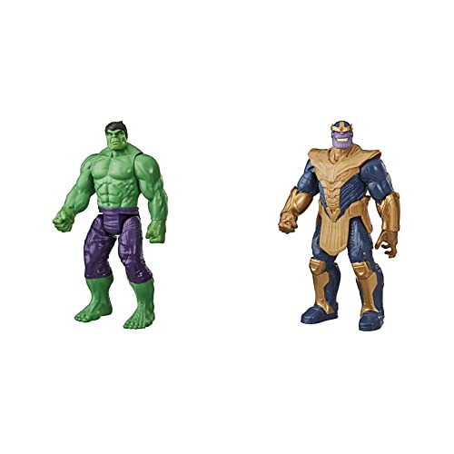 Avengers Figura de acción de Lujo de Thanos de Marvel Titan Hero Series Blast Gear + Figura de acción de Lujo de Hulk de Marvel Titan Hero Series Blast Gear,