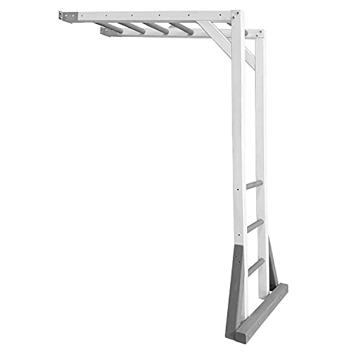 AXI Beach Tower Estructura para trepar de madera en gris y blanco | Elemento adicional para torre de juego / casa de zancos | Accesorios de escalada para torres de juego - 205