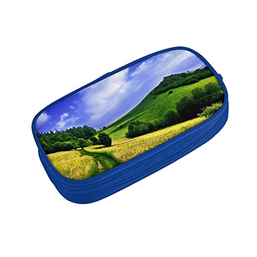 BAAROO Hills Landscape Path Sky - Estuche para lápices para niñas y niños, bolsa grande para lápices, organizador de papelería escolar, cosméticos, color, 5.0cm*10.5cm*20.5cm, Estuche para lápices