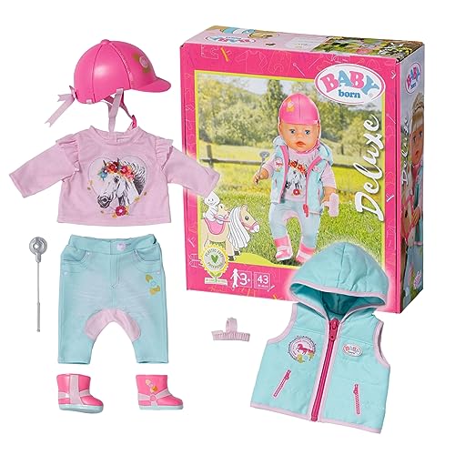 BABY Born Deluxe Conjunto para montar para muñecas de 43 cm - Promueve la empatía y las habilidades sociales, Edad 3+ años, Incluye chaleco, pantalones, accesorios y más