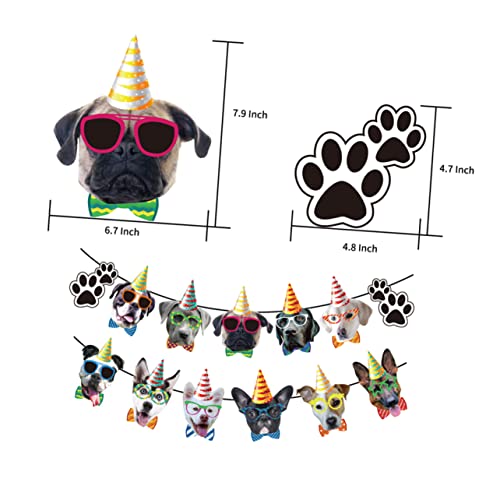 Baby Decor Infant Bunting Foto Banner Dog Cake Pick Baby Shower Party Bunting Dog Birthday Decorations Set Pet Pull The Flag Party Decor Perro Decoración De Fiesta De Cumpleaños