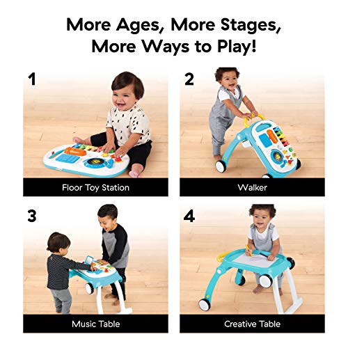 Baby Einstein, Andador y Mesa de Actividades Primeros Pasos 4 en 1 Mix 'N Roll, juguete de aprendizaje musical, 100+ sonidos, colores y animales, correpasillos, desarrollo motriz, a partir de 6 meses