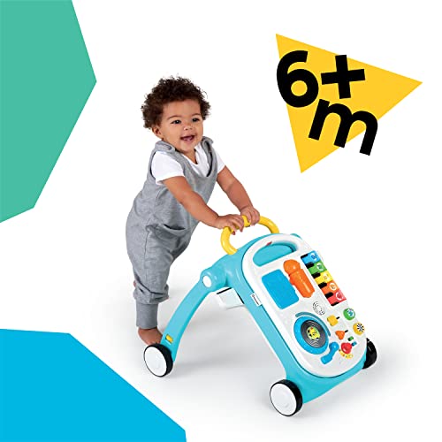 Baby Einstein, Andador y Mesa de Actividades Primeros Pasos 4 en 1 Mix 'N Roll, juguete de aprendizaje musical, 100+ sonidos, colores y animales, correpasillos, desarrollo motriz, a partir de 6 meses