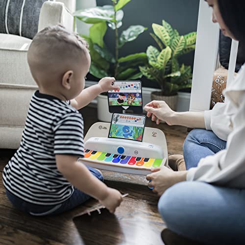 Baby Einstein, Hape, Together in Tune Piano, Connected Magic Touch, 4 modos de juego y 10 melodías, control de volumen, juguete de madera para niños, 12 meses+