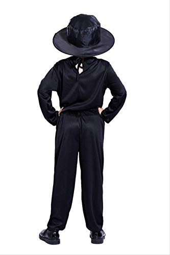 BAJIE Máscara de Halloween Ropa de Halloween para niños Niños Disfraz de Caballero Enmascarado Mascarada Ropa de Cosplay Ropa de Noche XL Negro