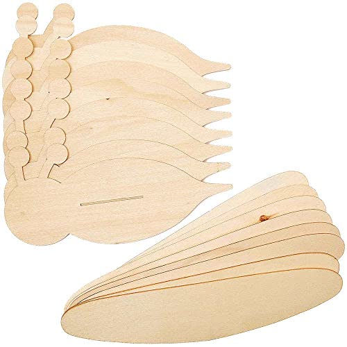 Baker Ross FC801 Planadores de Madera Abejas - Juego de 8, Manualidades para niños